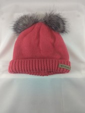 Columbia Hot Pink Hat Youth One Size Snow Pom Beanie Cat Ears