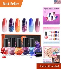 Color Changing Nail Polish Set, 6 Colors Wint...