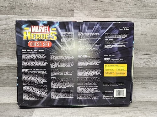 RARE Marvel Heroes Chess Set Pressman 2003 Complete Set with Board NEW - Picture 6 of 10