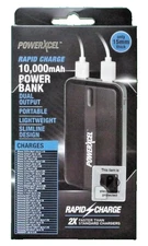 POWERXCEL Power Bank 10000mAh Dual Output Portable Lightweight 2X Faster & Slim