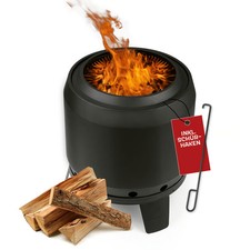 LANDMANN Raucharmer Feuerkorb Ø 50cm Feuerschale Schürhaken Feuerstelle Stahl