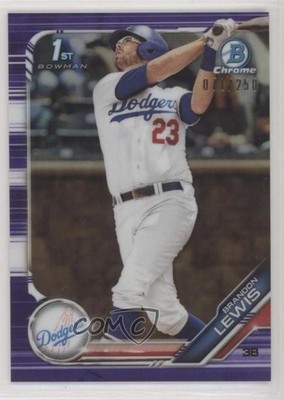 2019 Bowman Draft Chrome Purple Refractor 71/250 Brandon Lewis #BDC-40 01h8