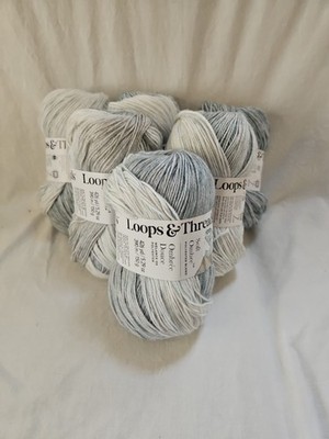 Lot Of 6 Skeins Loops & Threads Soft Ombre Yarn  Same Dye Lot 426yds Ea Weight 3