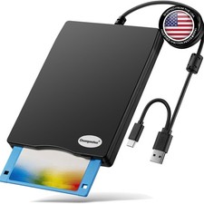 Compact 3.5 Inch Portable Floppy Disk Drive - Easy Access for Windows 10/11