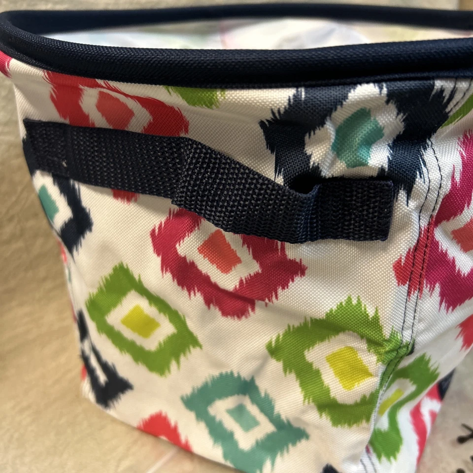 Thirty-One Mini Storage Bin Candy Corners NEW Free Ship 8in Round X 9.5in Tall - Image 4 of 4
