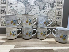 Vintage Marmalade Goose International Stoneware Coffee Mugs Set Of 7