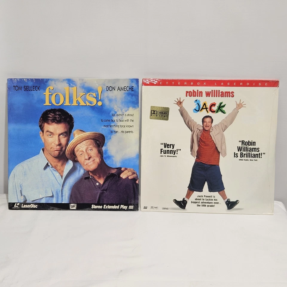 2 Laserdiscs  JACK Robin Williams & FOLKS Tom Selleck BOTH NEW SEALED - Image 2 of 4