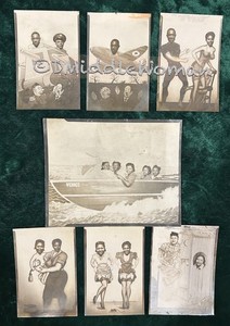 7 Vintage 1940s Black Americana Photobooth WWII Pinup Comic Arcade Lot UNIQUE