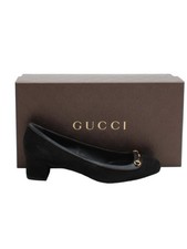 Gucci flache Damenschuhe UK 4 schwarz Wildled...