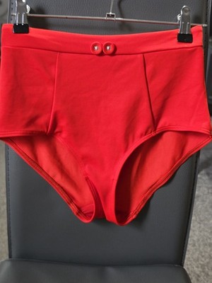 Gossard Women's red high-waisted swimsuit bottom Size XS
