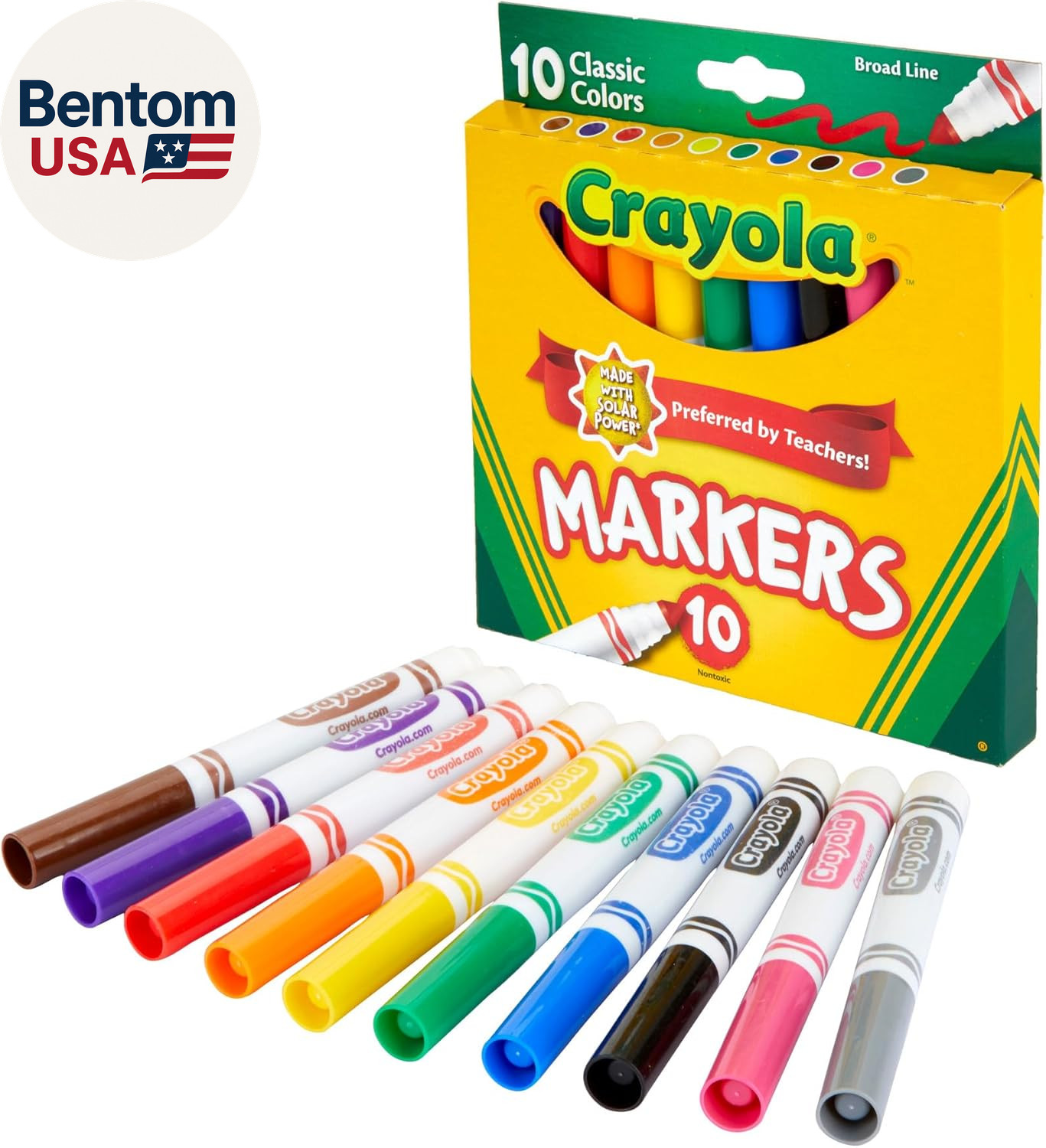 Broad Line Markers, Classic Colors 10 Each, 10 Count (Pack o