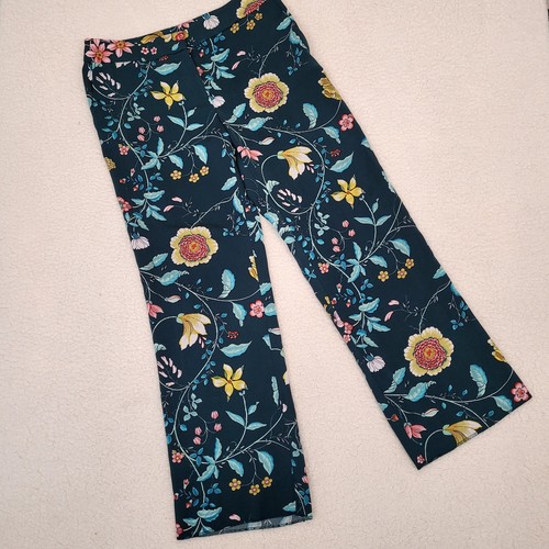 Ann Taylor LOFT Green Floral Vine Trouser Pants Size 10 NWOT