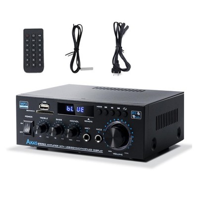 AK45 Audio Power Amplifier BT5.0 HiFi Stereo 300Wx2 Multi-Device Compatibility