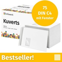 Neu: BriefumschläGe Mit Fenster, DIN C4, 75 StüCk