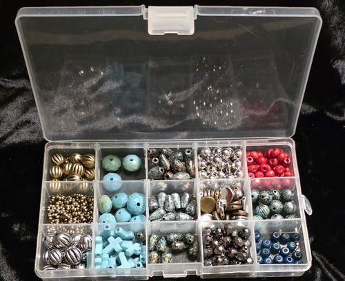 Collection Of Mixed Loose Beads And Findings Cross Beads Jewelry Crafts 