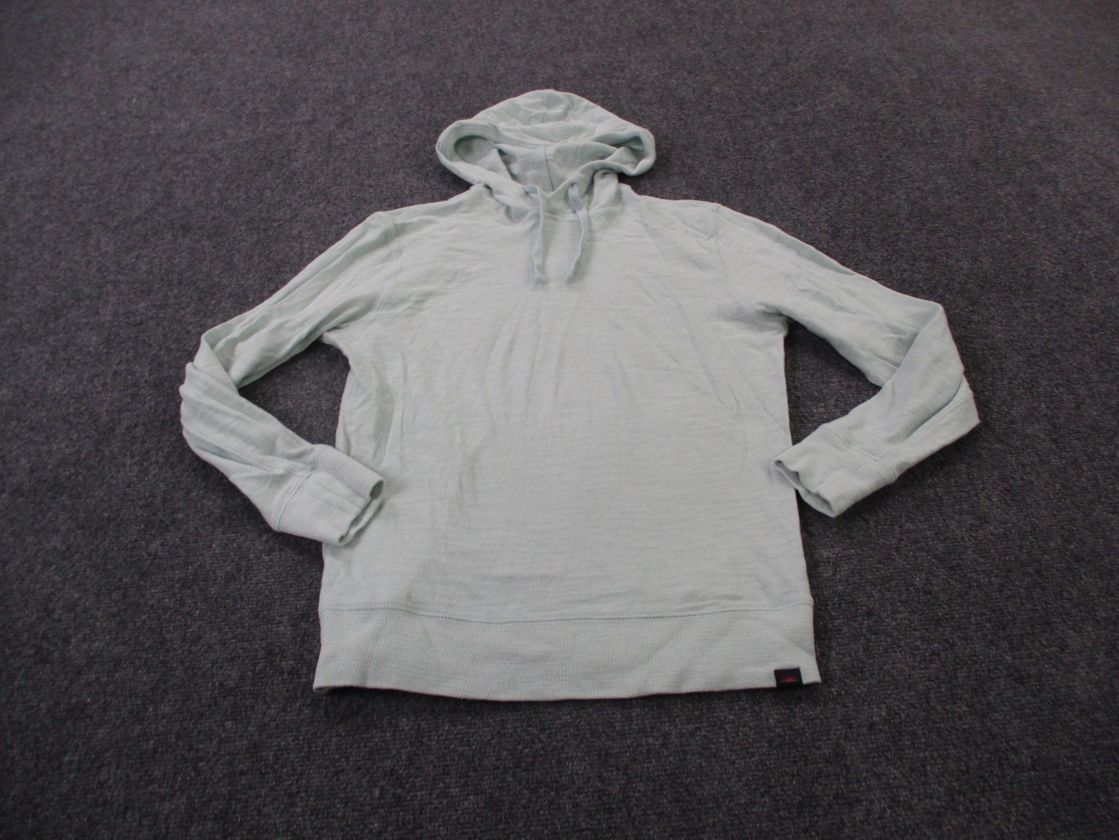 Faherty Sweatshirt Hoodie Womens S Green Woven Boho Beach Pullover Logo Casual