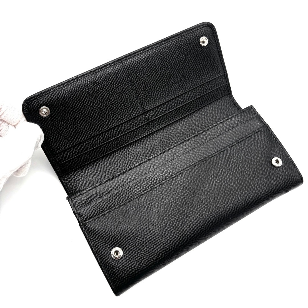 ・ PRADA Robot Long Wallet Triangular Logo Plate S… - image 6