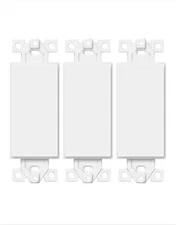 ENERLITES Blank Adapter Insert for Decorator Wall Plates, White (3-Pack)