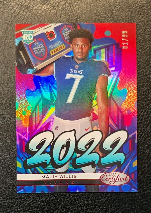 2022 Panini Certified 2022 Malik Willis RC #2022-2 Red Mirror 1/99 1st On Print