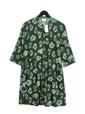 Hemd-Minikleid mit Biesenmuster S in grün