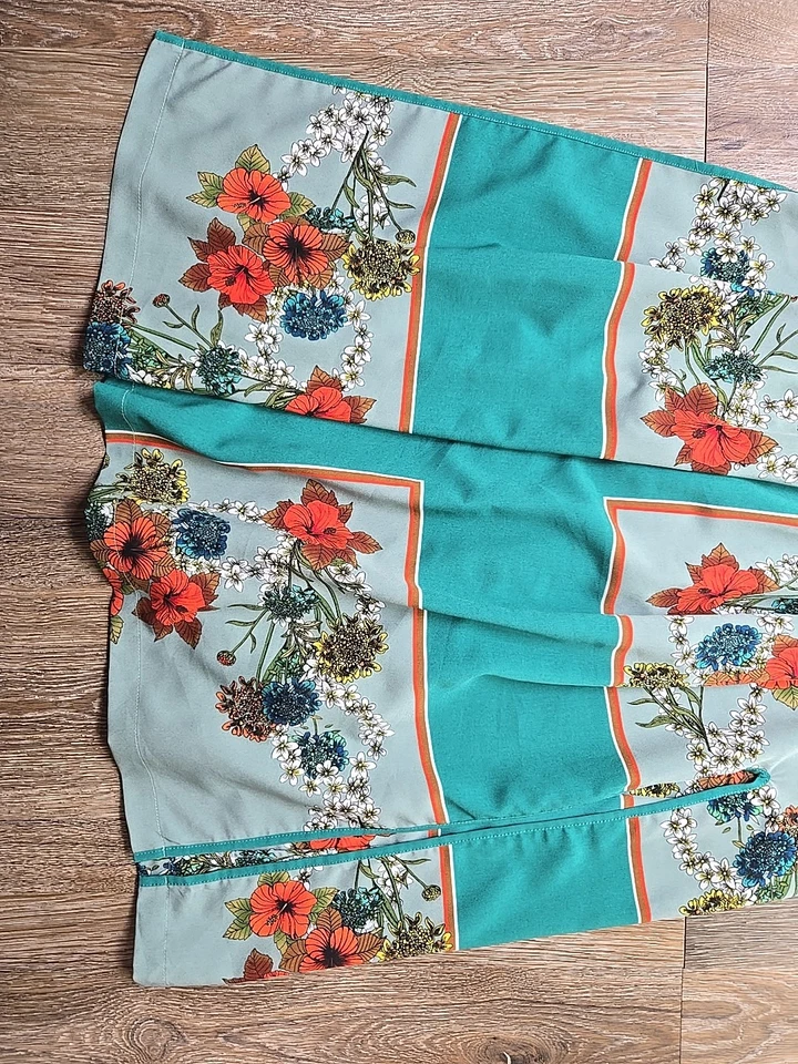 Sandro Paris Women's Maxi Dress Womens 38 US 6 Medium Green Floral - Image 2 of 4