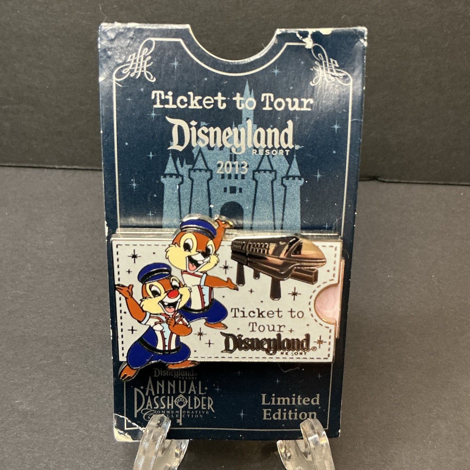 Disney DLR 2013 Chip n Dale Monorail Ticket AP Tour the Lore LE Pin 97804