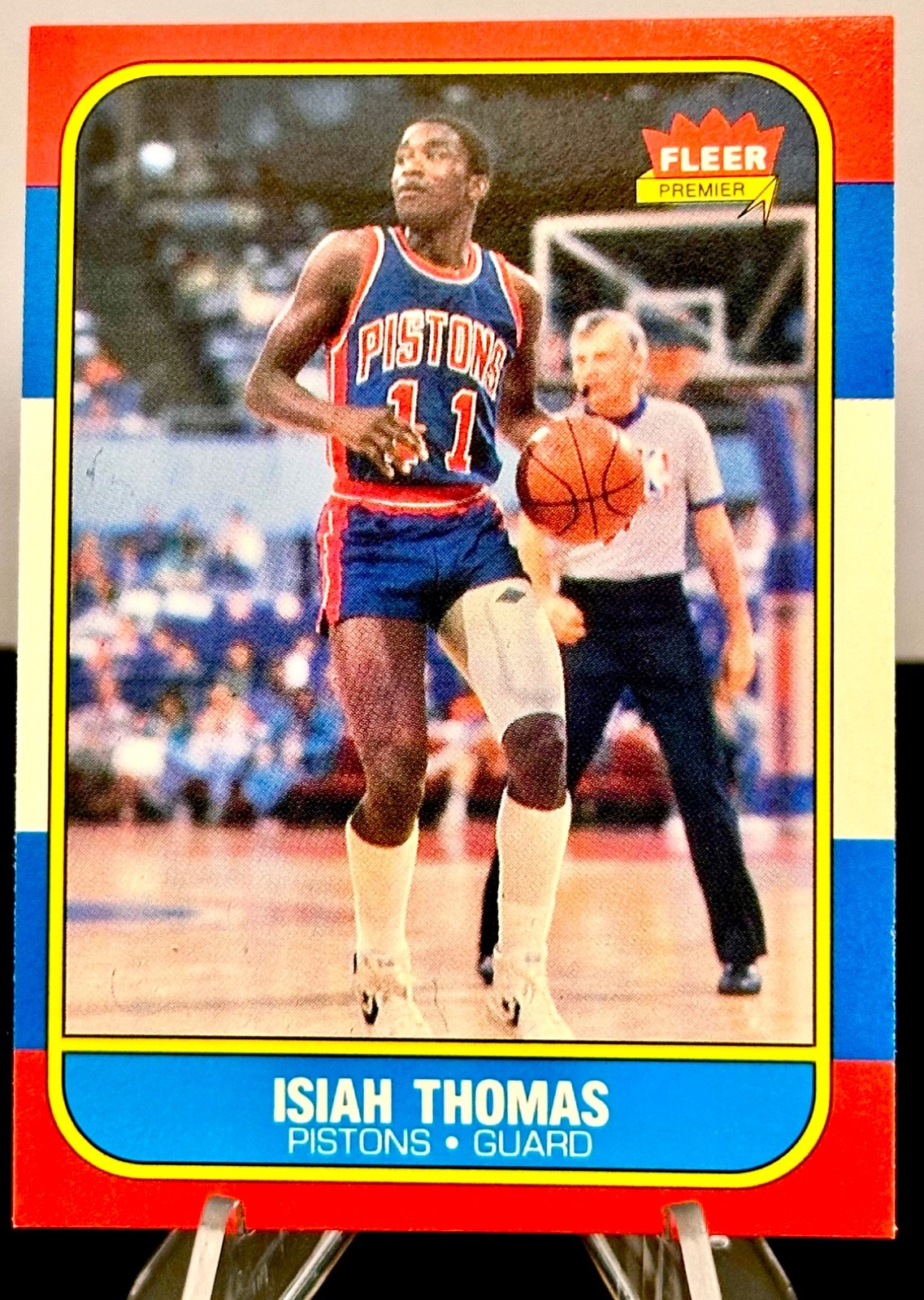ISIAH THOMAS (HOF) 1986-87 FLEER EX-NM ROOKIE CARD #109-LOOK!!