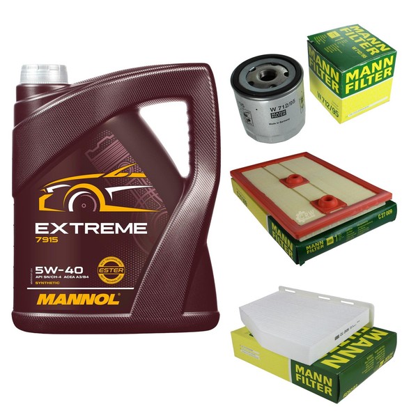 Inspektionspaket 5L Mannol Extreme 5W-40 FüR Audi Q3 1.4 TSI A3 Cabriolet VW-image