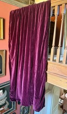 LUXURIOUS CLARET SILK VELVET CURTAIN COLEFAX FOWLER (OR SIMILAR)