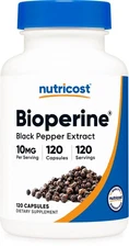 Nutricost Bioperine (Black Pepper Extract), 10mg Per Serving, 120 Capsules