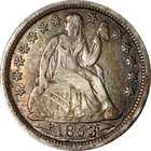 1853-P Seated Liberty Dime