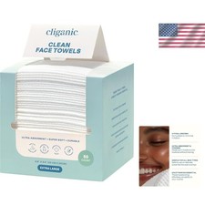XL Disposable Clean Face Towels - Ultra-Absorbent, Hypoallergenic  Soft 50 Ct
