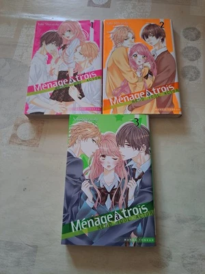 Lot 3 mangas - Ménage à trois - tomes 1 à 3 - Yuki Shiraishi - Tonkam - Photo 1/3