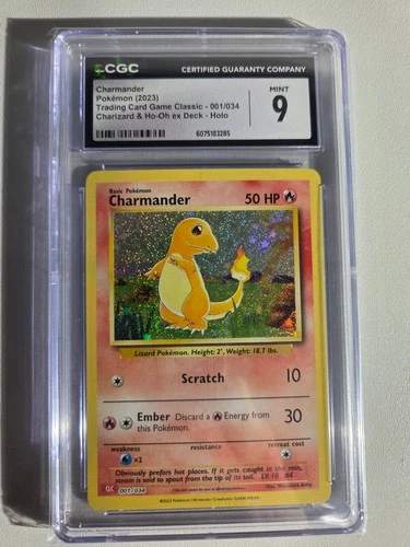 2023 Charmander 001/034 TCG Classic Charizard & Ho-Oh ex Deck - Holo CGC 9 MINT