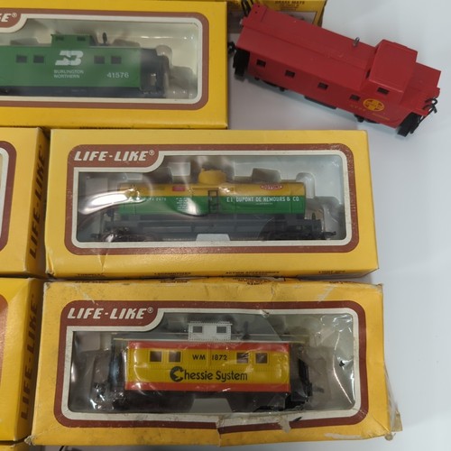 LOTTO 14 modellini Power Life Like Bachman scala HO locomotive vagoni merci - Foto 5 di 9