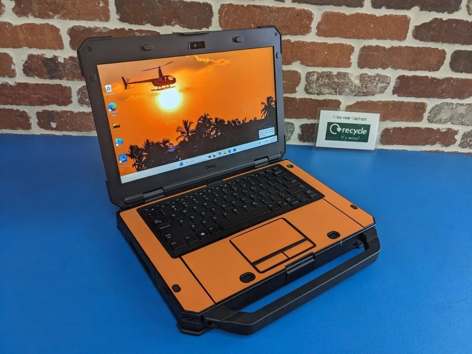 Laptop Dell Latitude 14 resistente 5424 i5-8350U 32 GB 1 TB CÁMARA WEB WIN 11 NARANJA Foto 4 de 4