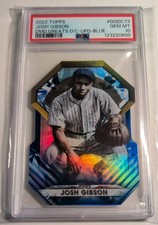 2022 Topps Update Josh Gibson Blue Diamond Greats Die-Cut, BLUE PARALLEL, Pop 3!
