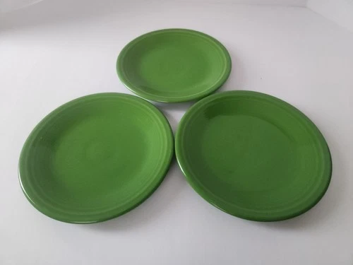 3...SALAD PLATES meadow green HOMER LAUGHLIN FIESTAWARE 7 1/4"