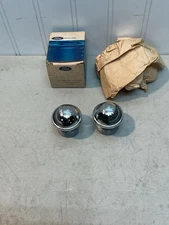 NOS 1964-1969 FORD F-100 F250 TRUCK CHROME LICENSE PLATE LAMP HOUSINGS..64TK OEM