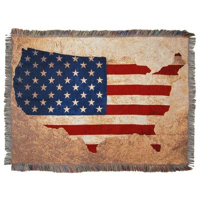 NORTHWEST Classics Woven Tapestry Throw Blanket, 48'' x 60'', US Map