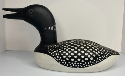 Hand Carved And Painted 17'' Loon Drake Duck Signed by Artist #11 of 12 Made