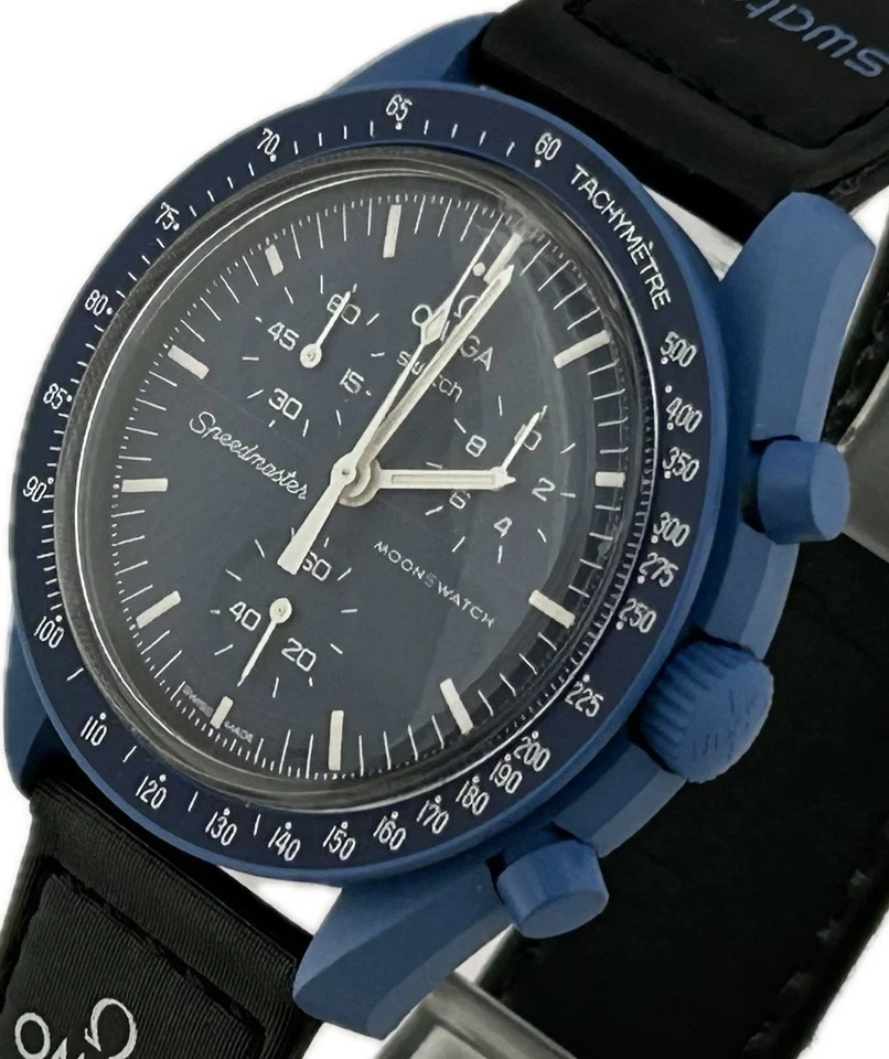 Omega Mission To Neptune SO33N100 Chronograph Quartz Mens Watch Excellent A4991 - Image 4 of 4