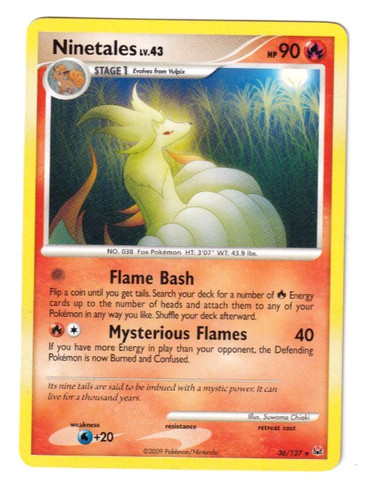 Ninetales 36/127 Rare Platinum Pokemon LP