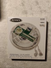 Jensen Personal CD Player With PLL FM Radio And Bass Boost Clear Case