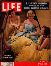 1956 Life April 2 Teenagers and telephones; Kansas City Zoo; Churchill's History