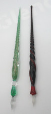 2 HAND BLOWN GLASS DIP PENS