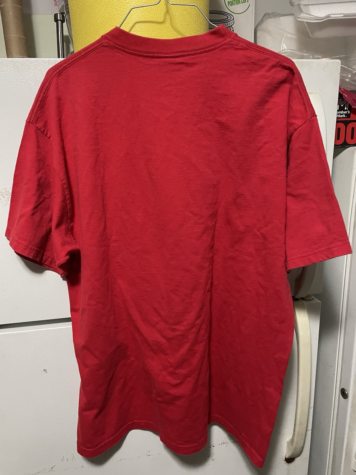 Vintage Fila Box Logo T Corto Rosso Made In USA Taglia Large