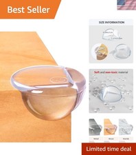 8 Pack Clear Round Corner Protectors for Baby Proofing Furniture Safely