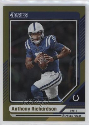 2024 Panini Donruss Gold Press Proof /50 Anthony Richardson #120 0ud4