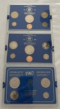 1979 1984 1987 Svenska Mynt Swedish Mint Collector Coins 